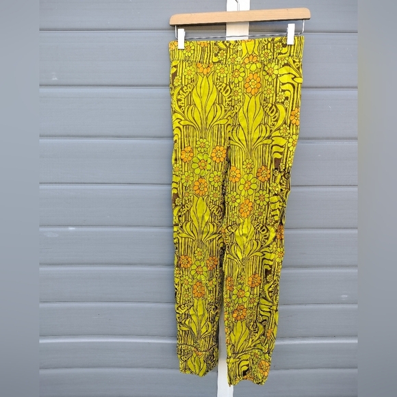 DAMSON MADDER WOMEN'S JONI TROUSERS Psnts Yellow Floral Size 8 - Picture 2 of 11